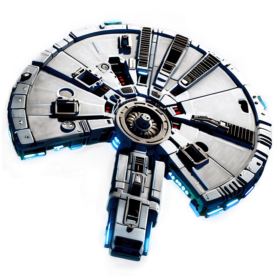 Millennium Falcon In Action Png Lms27