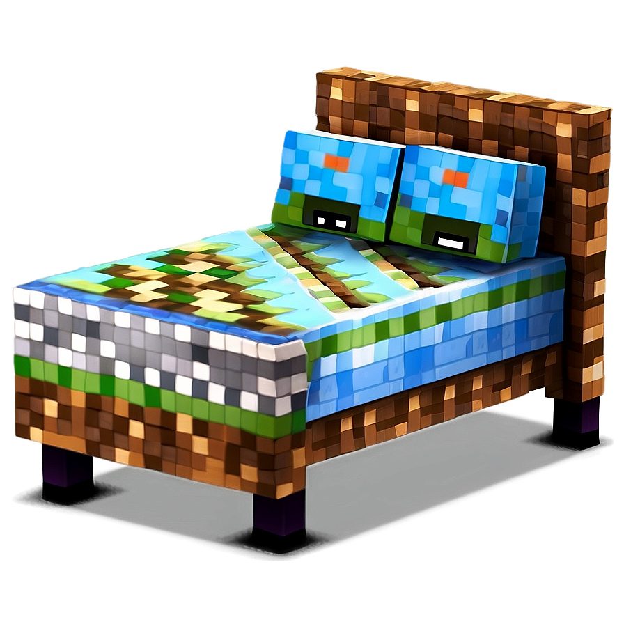 Minecraft Bed Front View Png Prf4