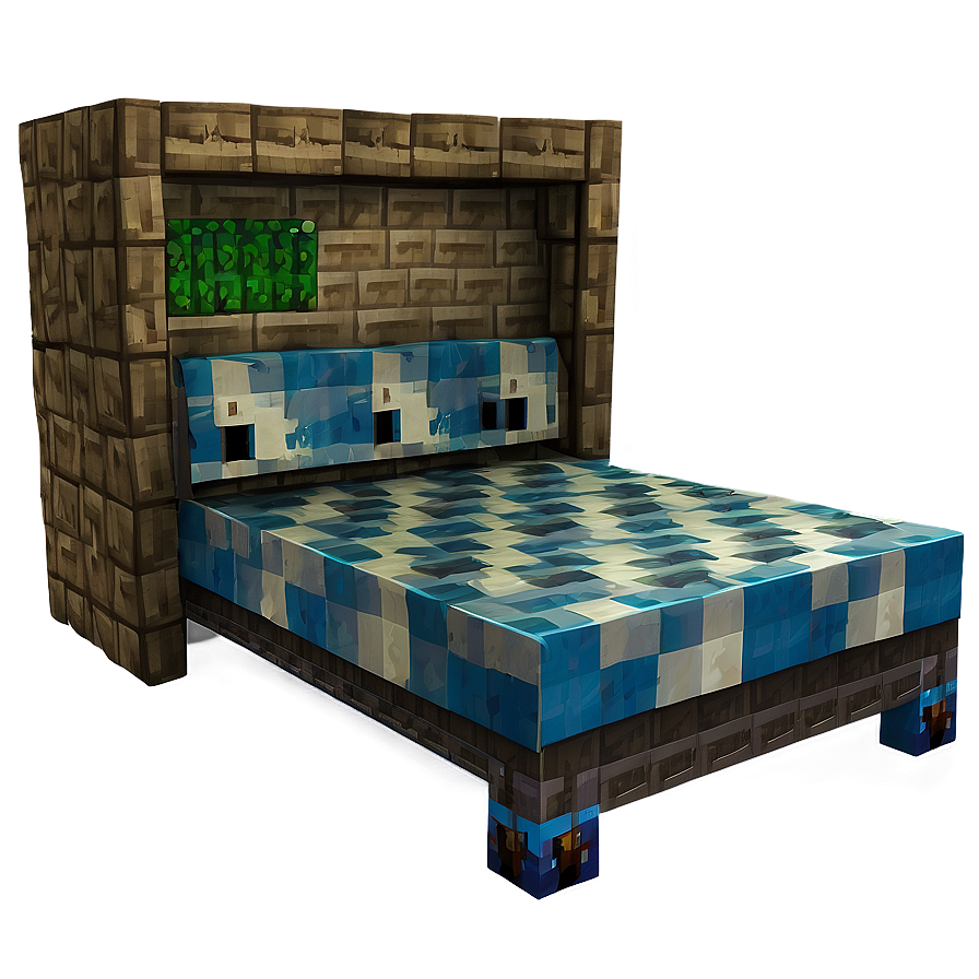 Minecraft Bed In Room Png 06122024