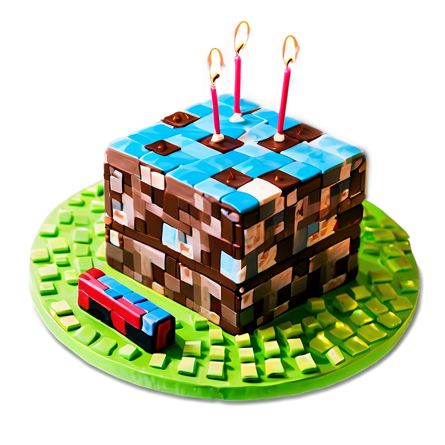 Minecraft Birthday Cake Png 06132024