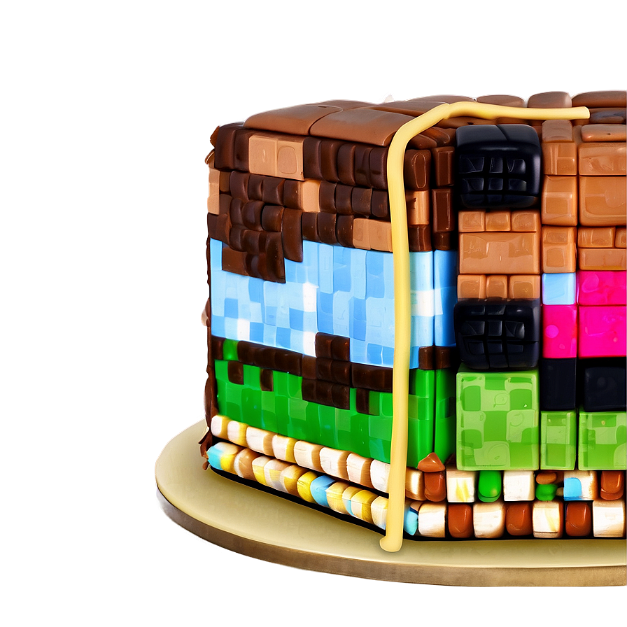 Minecraft Cake Chocolate Png 06132024