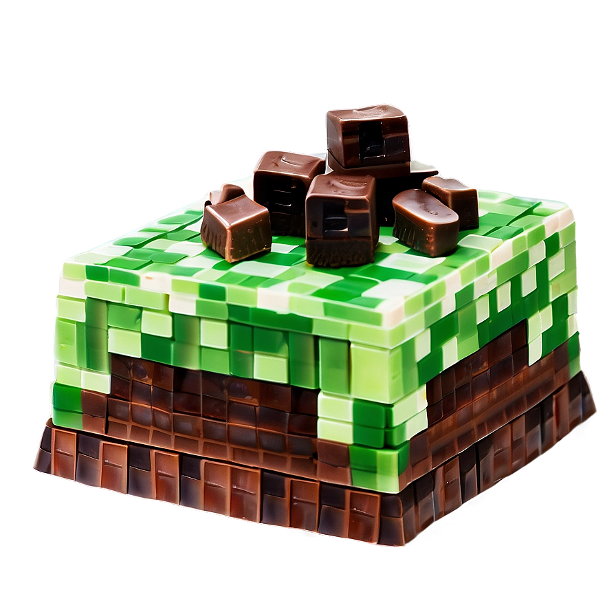 Minecraft Cake Chocolate Png 06132024