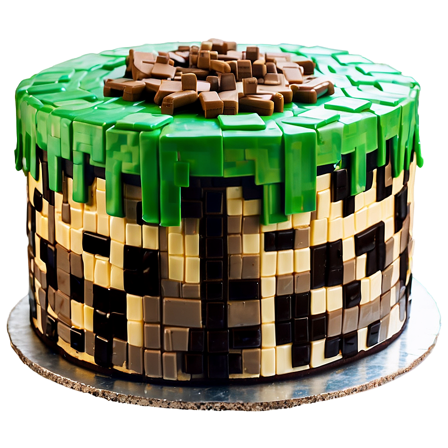 Minecraft Cake Side View Png 06132024