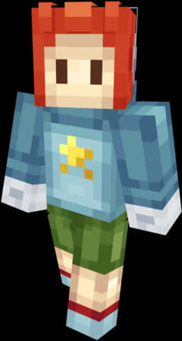 Minecraft_ Character_in_ Armor