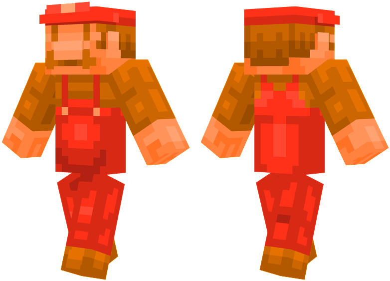 Minecraft_ Character_ Red_ Overalls