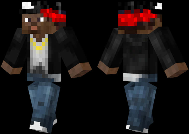 Minecraft Character Twins Blur Effect