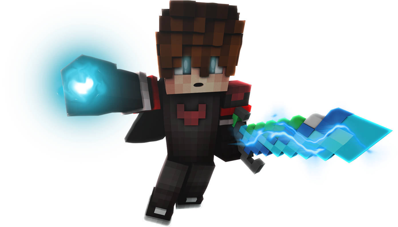 Minecraft Character With Diamond Swordand Shield