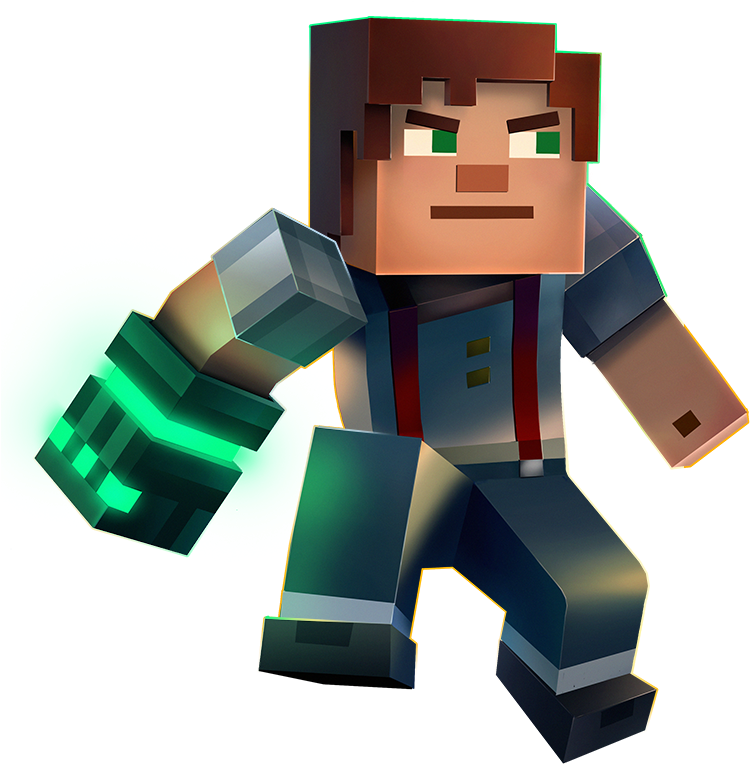 Minecraft Character With Green Glow