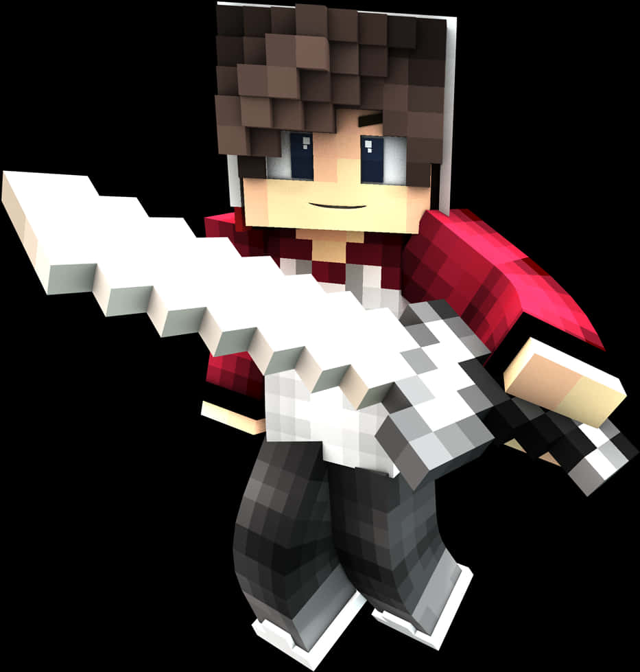 Minecraft Character With Sword