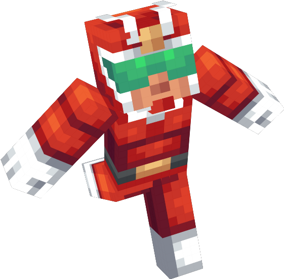 Minecraft Characterin Red Outfit