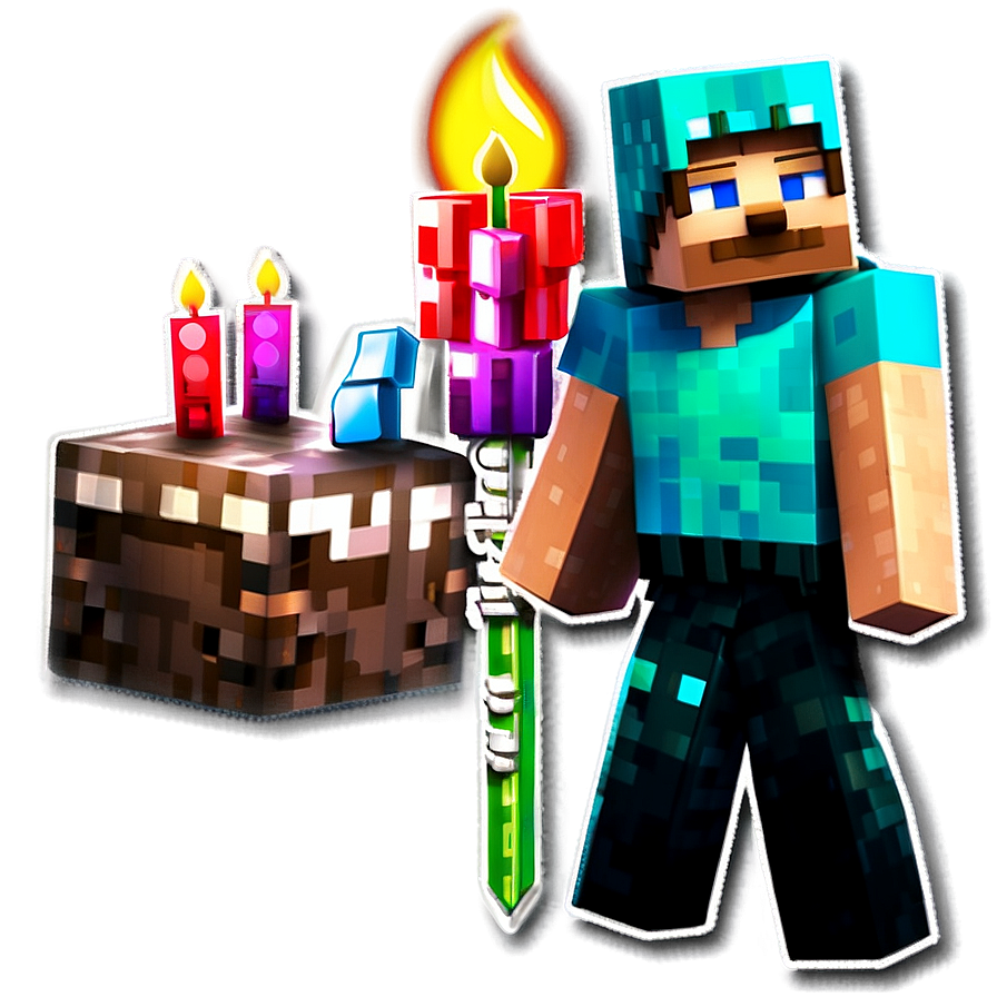 Minecraft Characters For Birthday Png 93