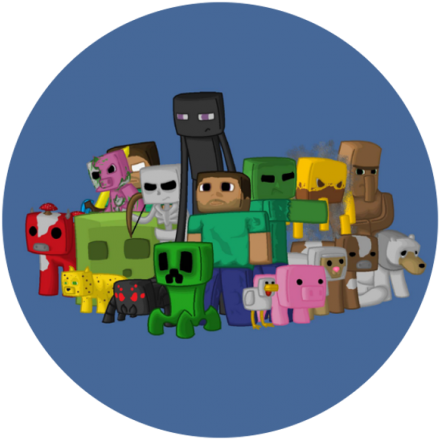 Minecraft Characters Gathering