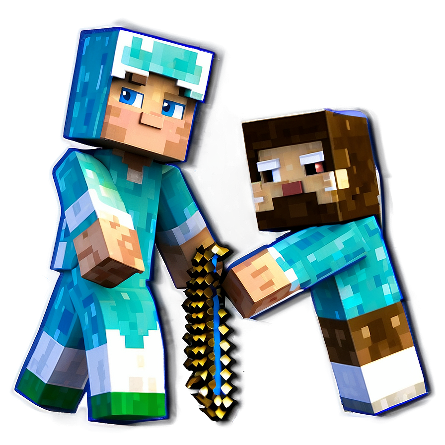 Minecraft Characters In Action Png Jov89