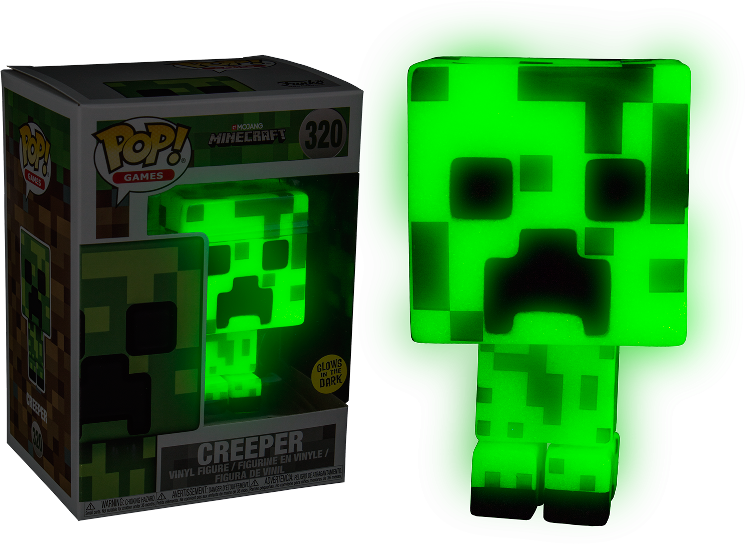 Minecraft Creeper Funko Pop Glowinthe Dark