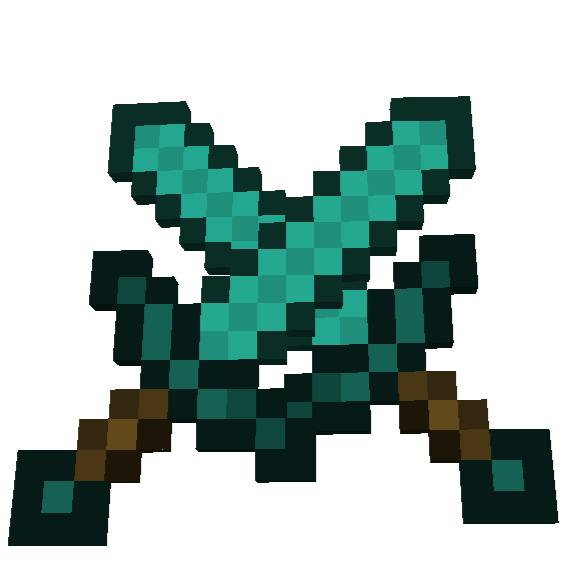 Minecraft Diamond Sword Pixel Art