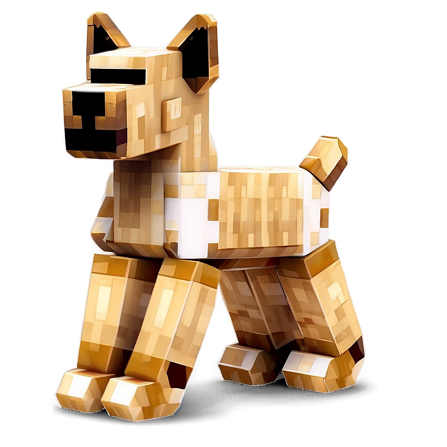 Minecraft Dog Figure Png Wsb75