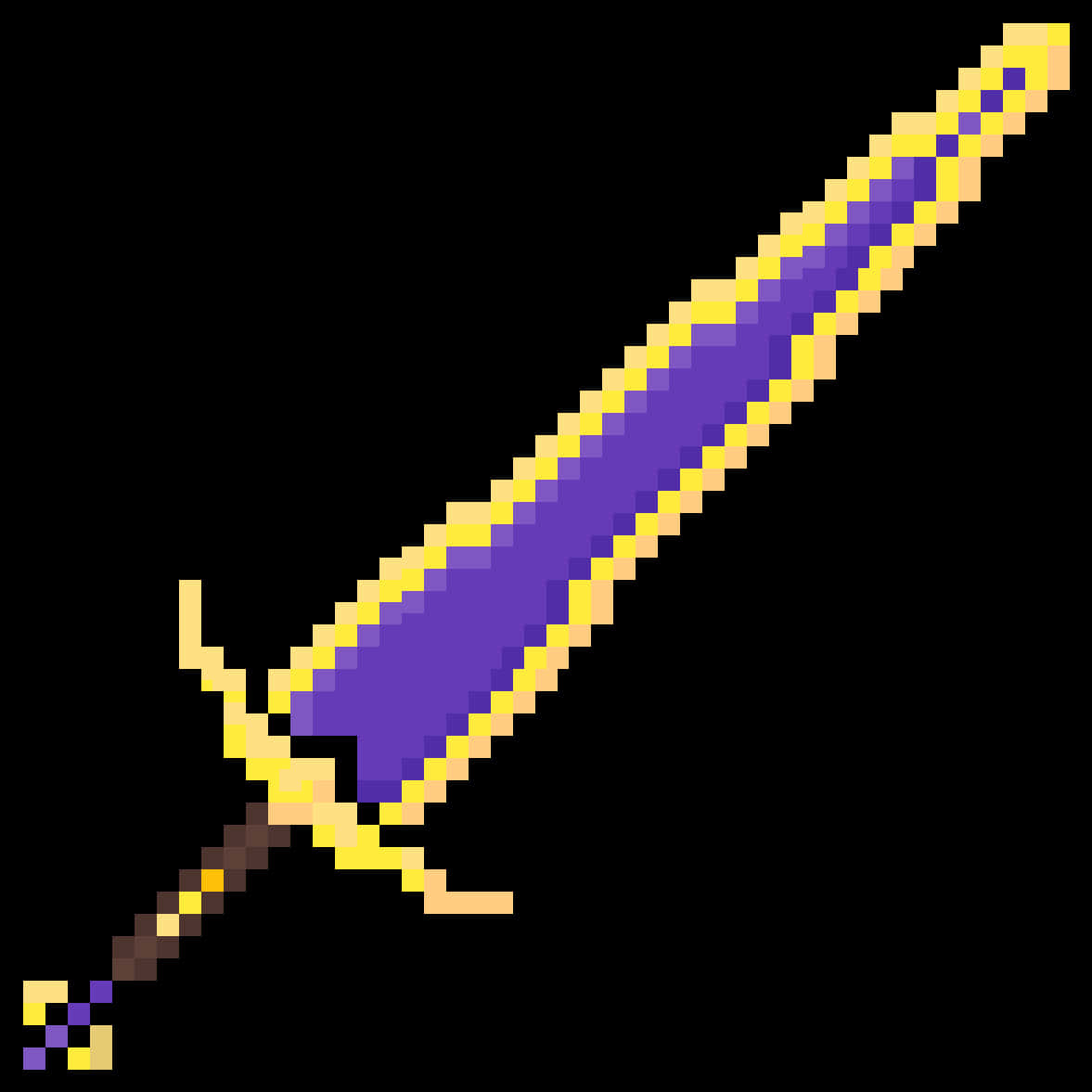 Minecraft Enchanted Sword Pixel Art