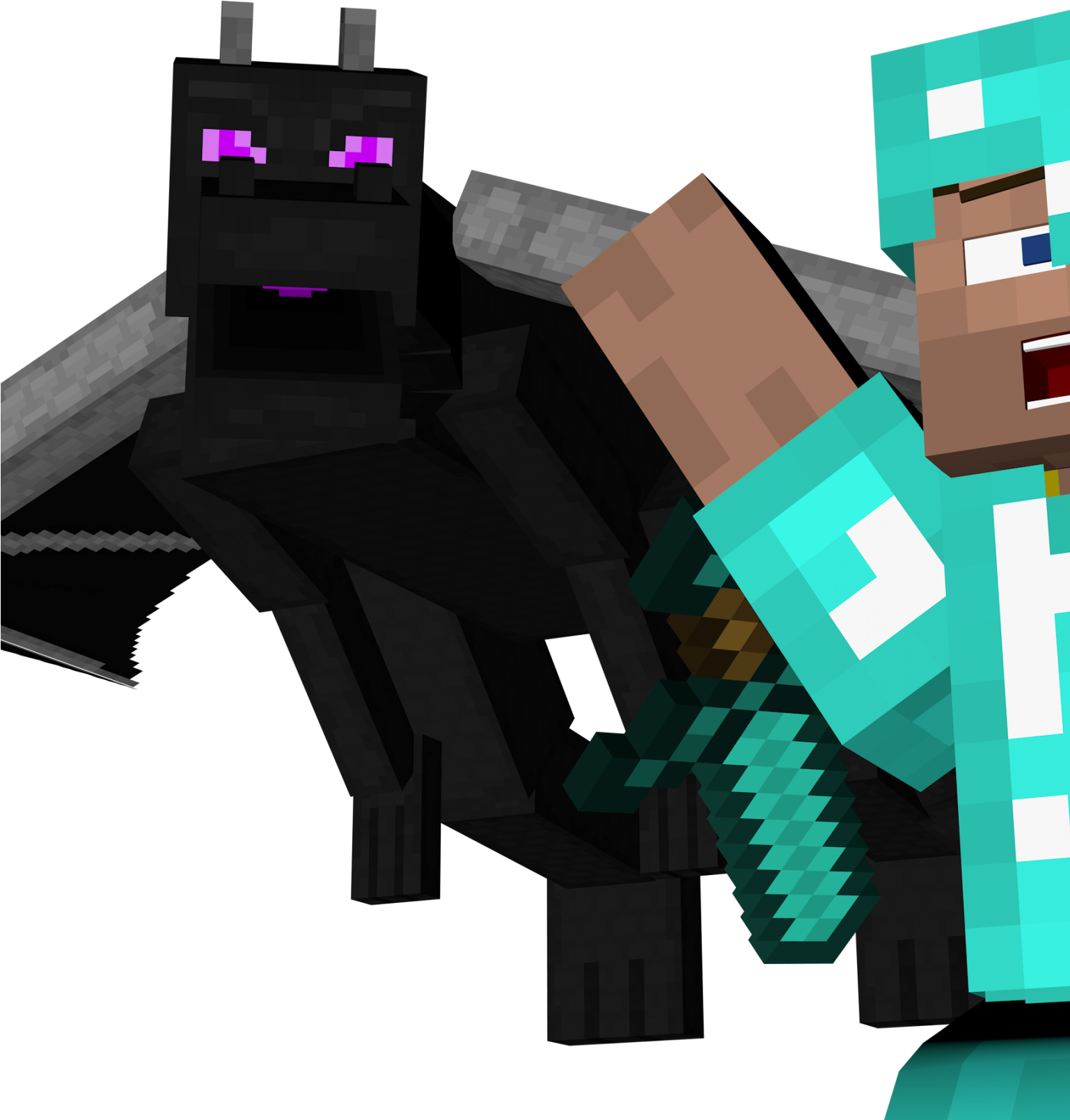 Minecraft_ Ender_ Dragon_and_ Player