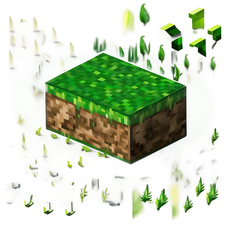 Minecraft Grass Block Graphic Png 3