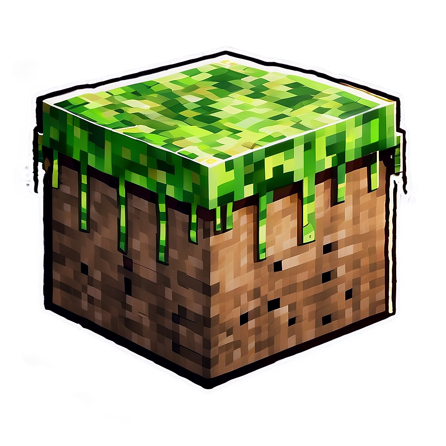 Minecraft Grass Block In Sunlight Png Abt