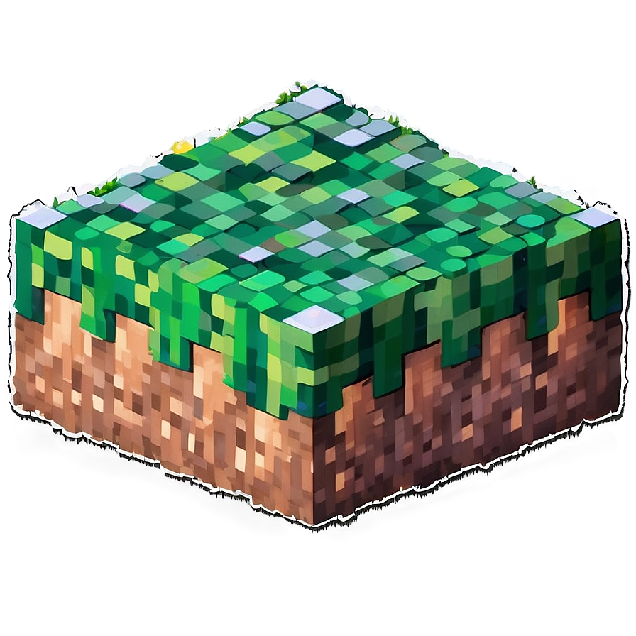 Minecraft Grass Block Isometric Png Kva67