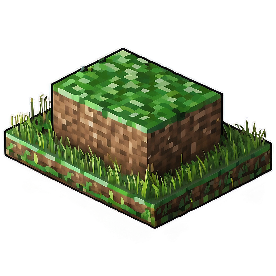 Minecraft Grass Block Isometric Png Mxr