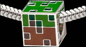 Minecraft Grass Block Pendant