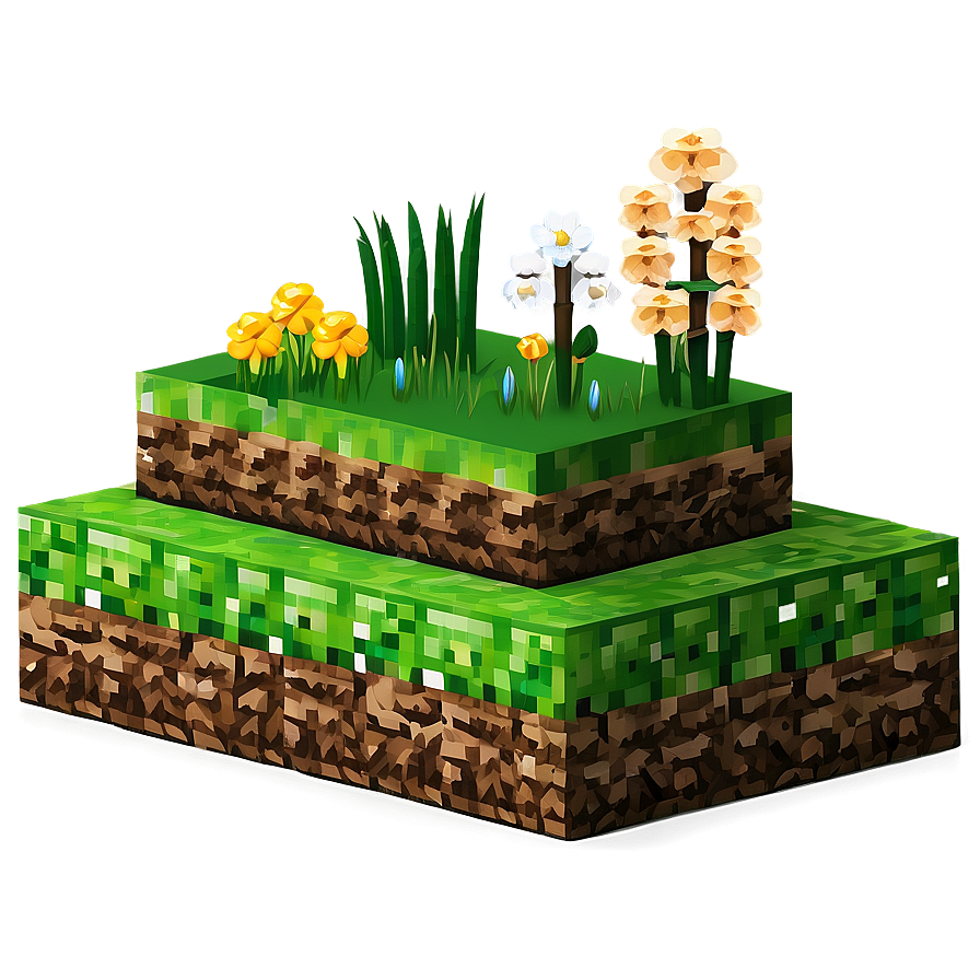 Minecraft Grass Block With Soil Layer Png Khb66