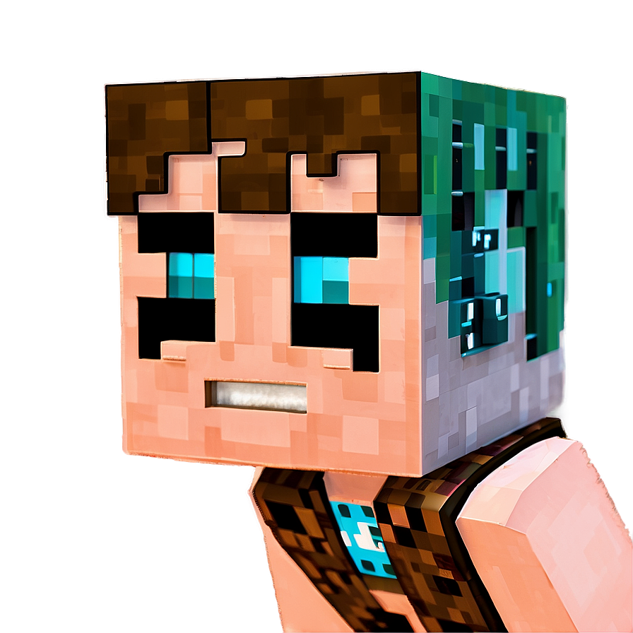 Minecraft Hero Steve Head Png 06282024