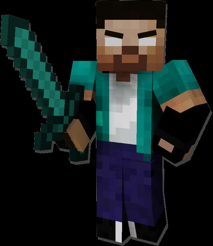 Minecraft Herobrine With Sword.png