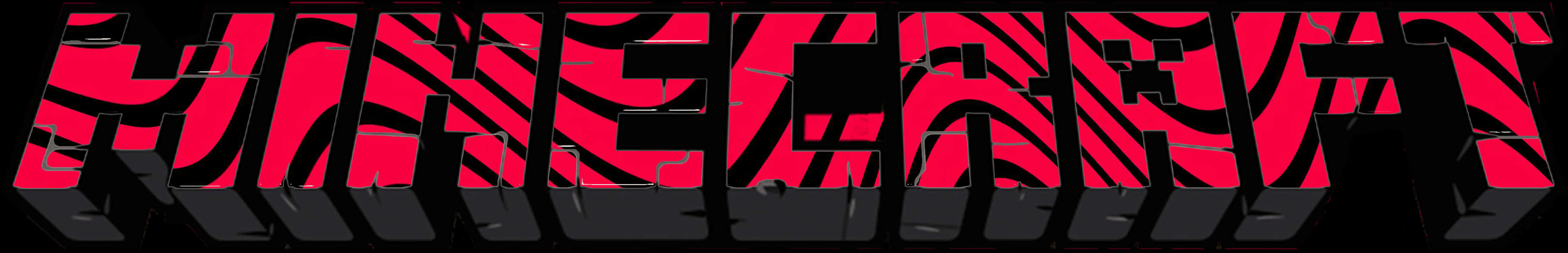 Minecraft Logo Distorted Red Black