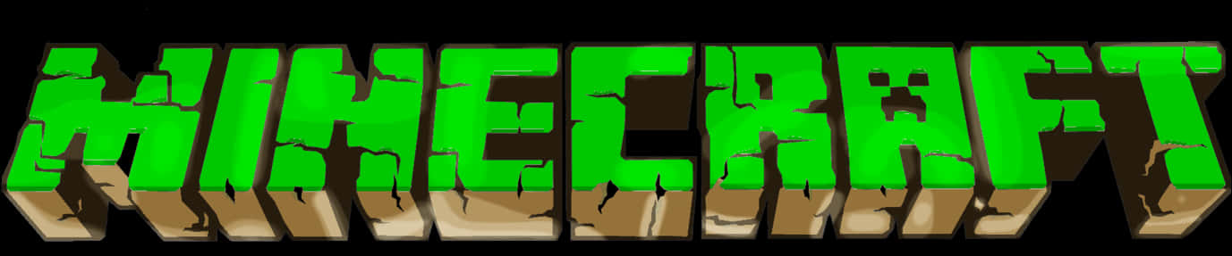 Minecraft Logo Green Background