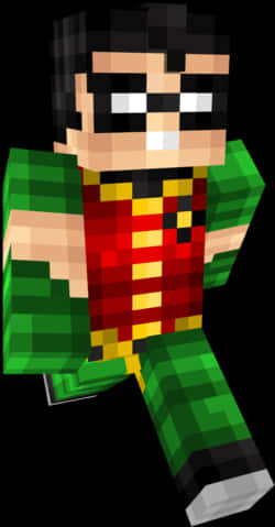 Minecraft Skin Superhero Greenand Red