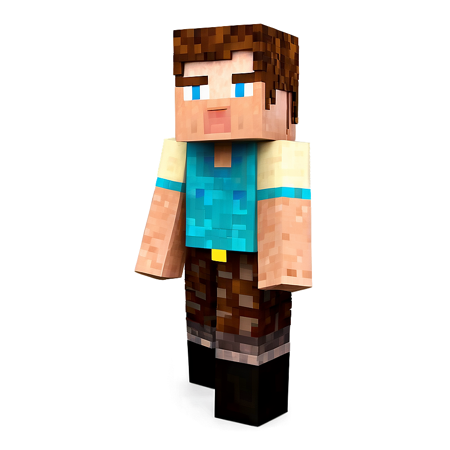 Minecraft Steve And Villager Png 05232024