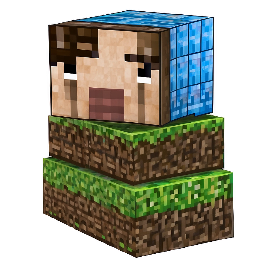 Minecraft Steve Head Blueprint Png 2