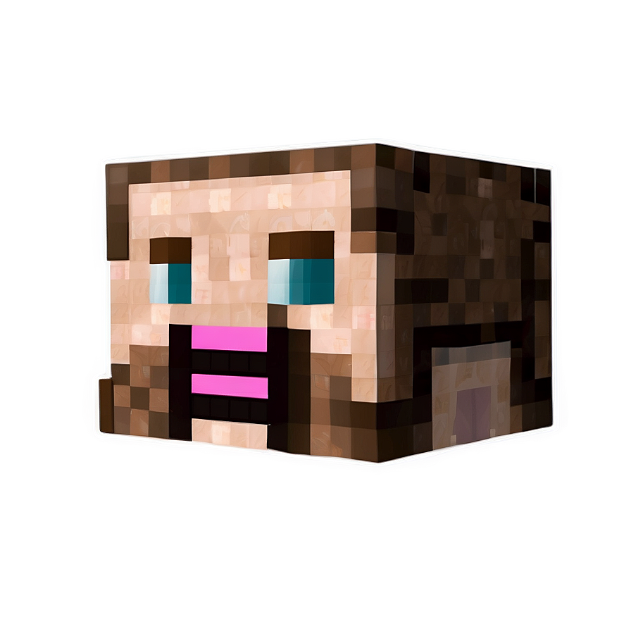 Minecraft Steve Head Cutout Png Vqw34