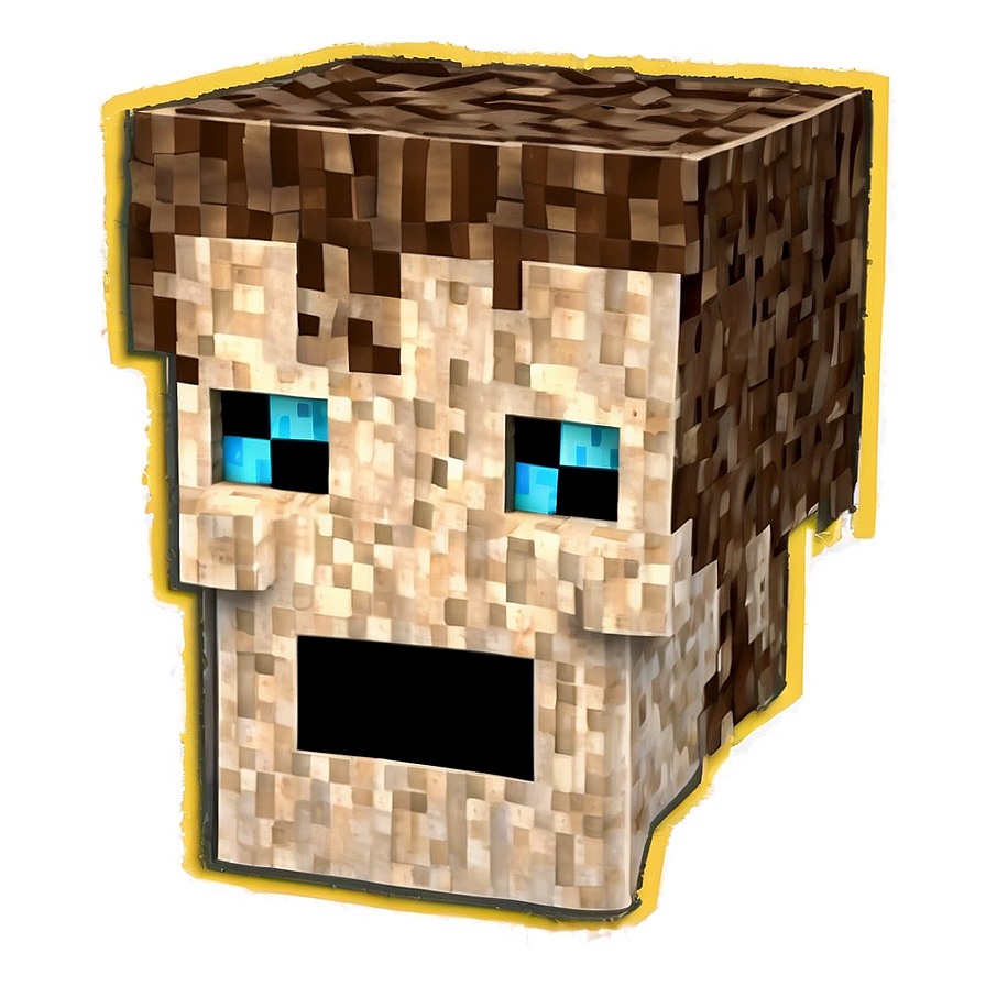 Minecraft Steve Head For Crafts Png 06282024