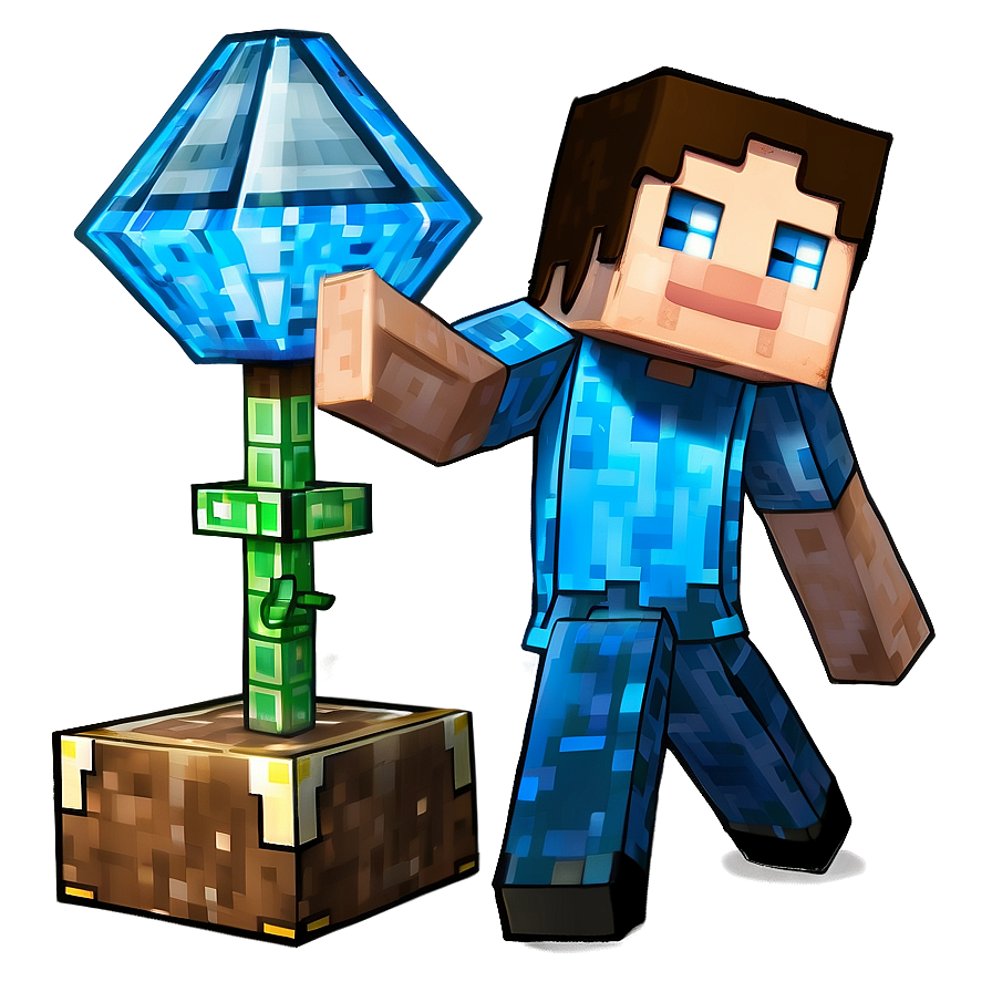 Minecraft Steve With Beacon Png Pwi