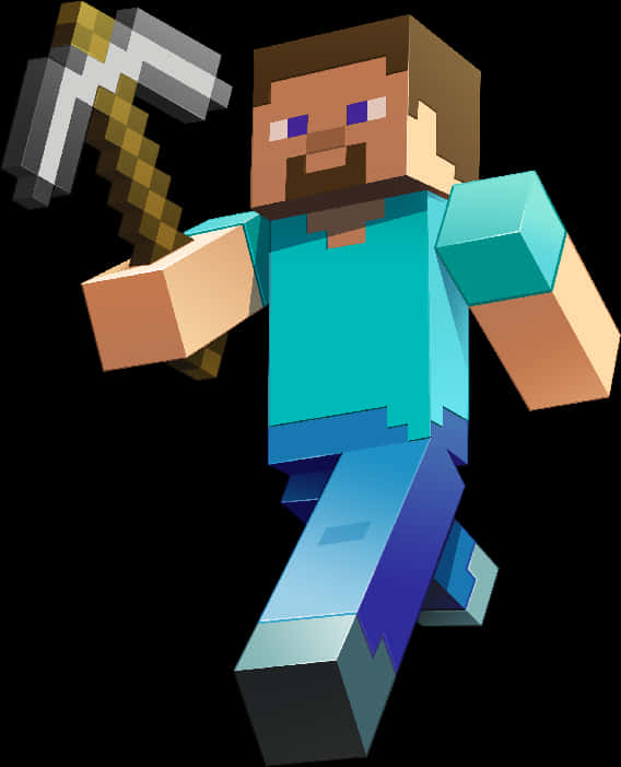 Minecraft Steve With Pickaxe