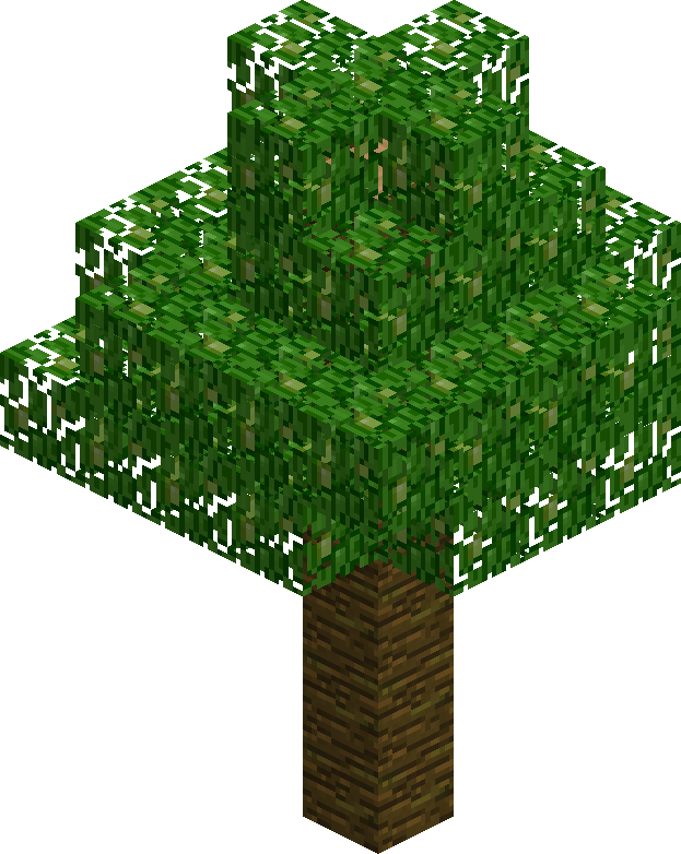 Minecraft Style Pixelated Tree
