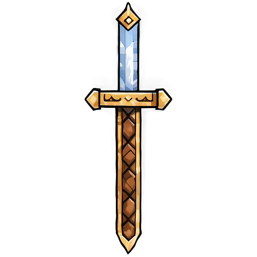 Minecraft Sword In Action Scene Png Bin