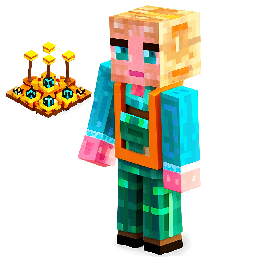 Minecraft Villager With Emeralds Png 50