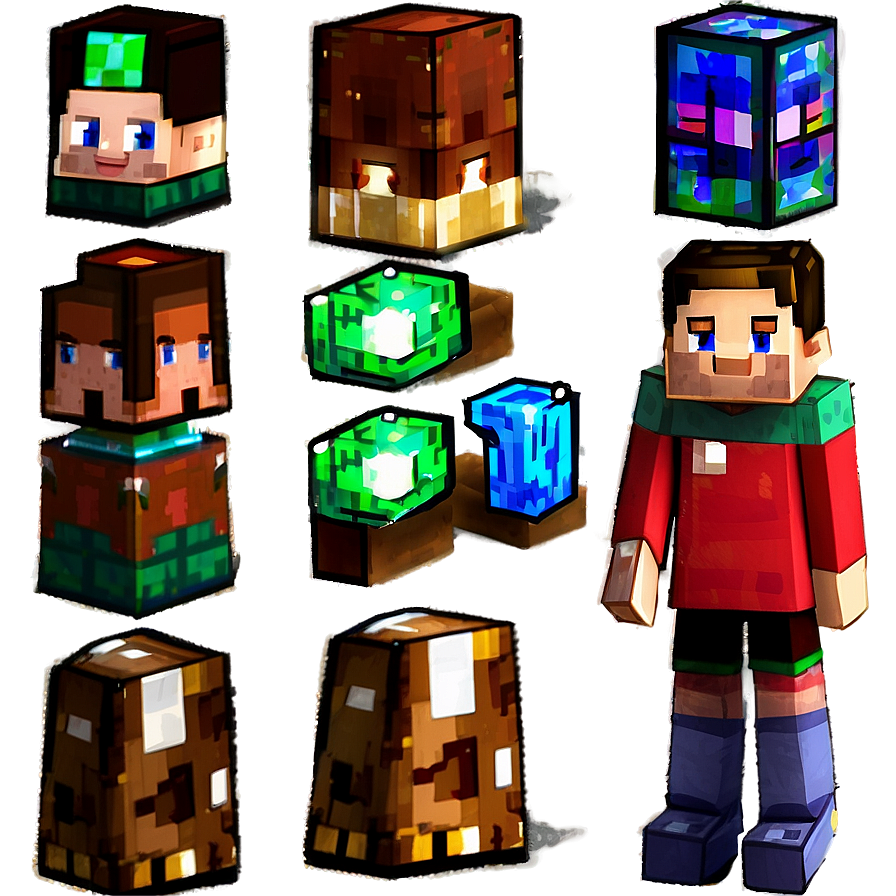 Minecraft Villager With Emeralds Png Ilg24