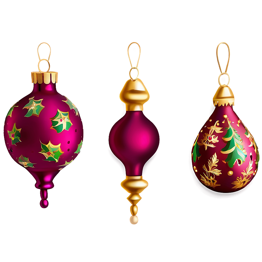 Mini Christmas Ornaments Png Abt57