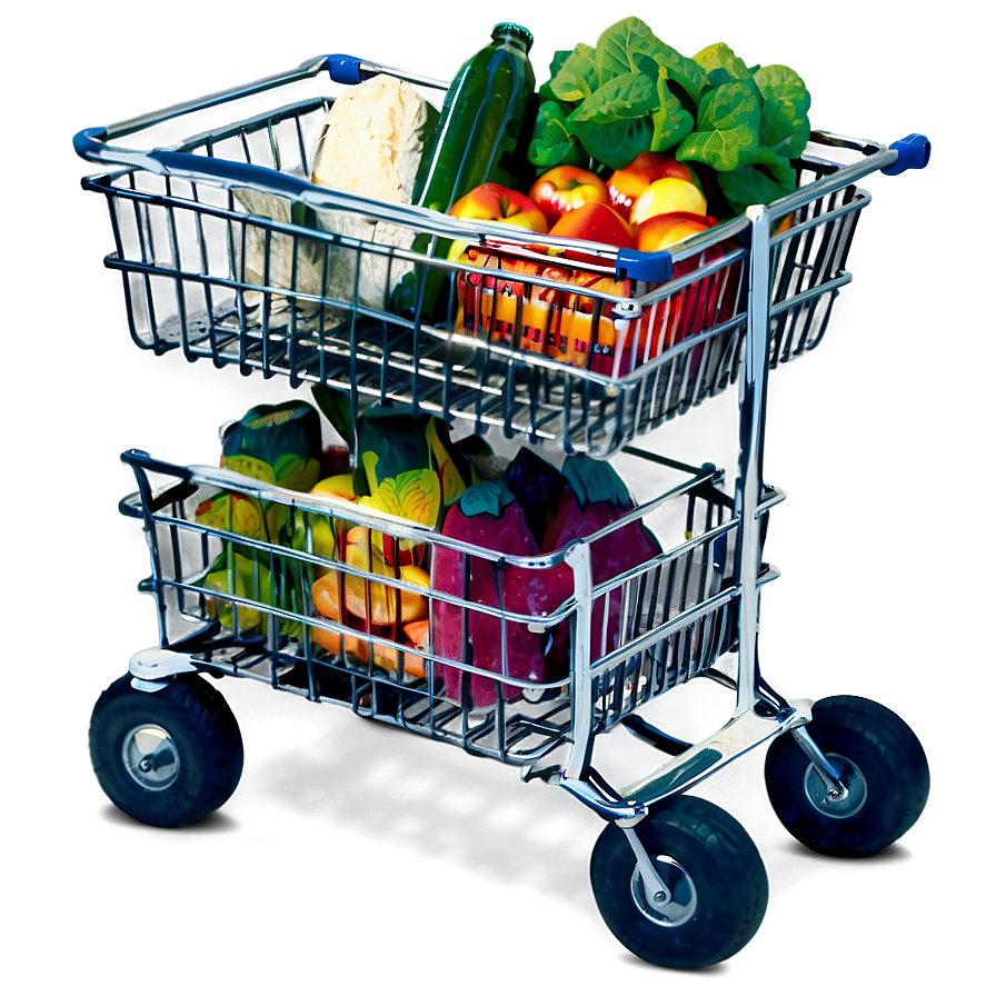 Mini Grocery Cart Png 06282024