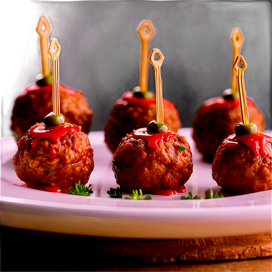 Mini Meatball Canapés Png 69