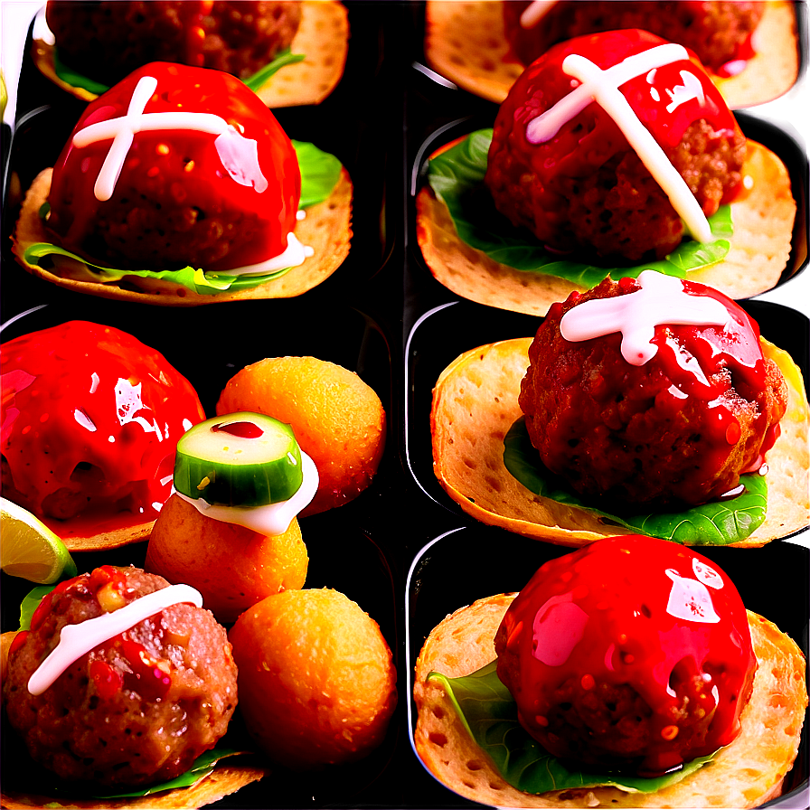 Mini Meatball Canapés Png Xdy