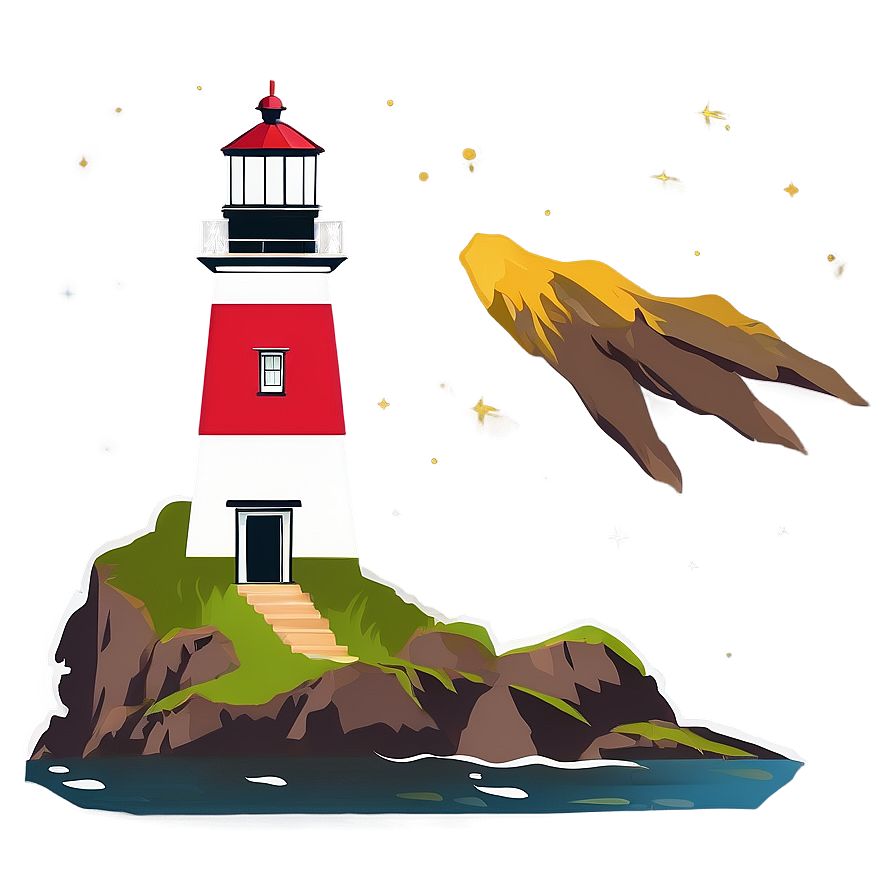 Minimal Lighthouse Scene Png Sic69