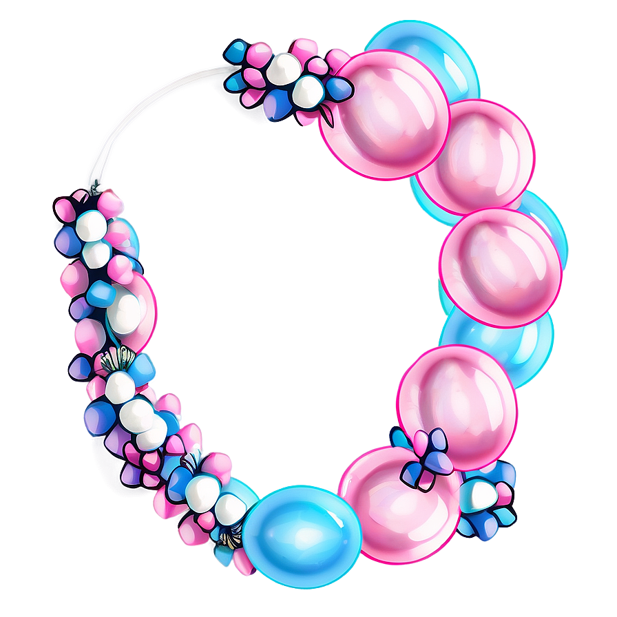 Minimalist Balloon Garland Design Png 06282024