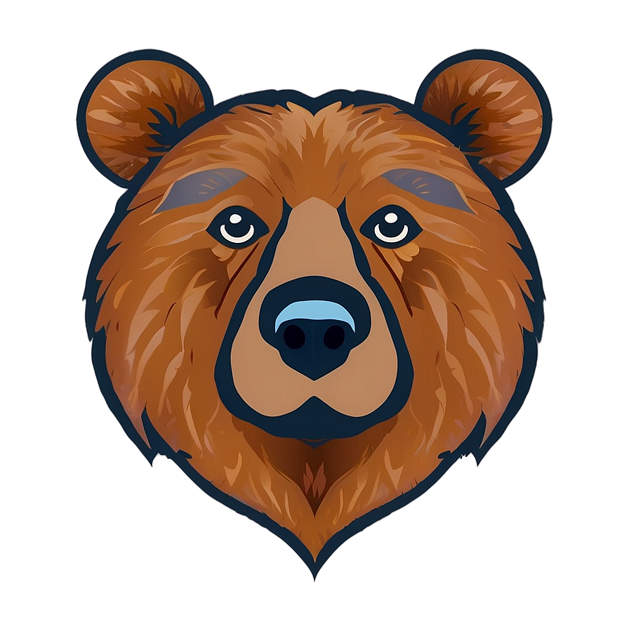 Minimalist Bear Face Png Xvr